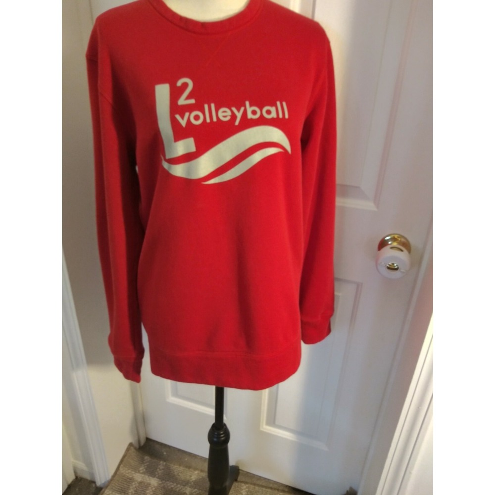 adidas Originals Women's LOVE 2 VOLLEYBALLCrew Athletic Sweatshirt Red. Sz Small